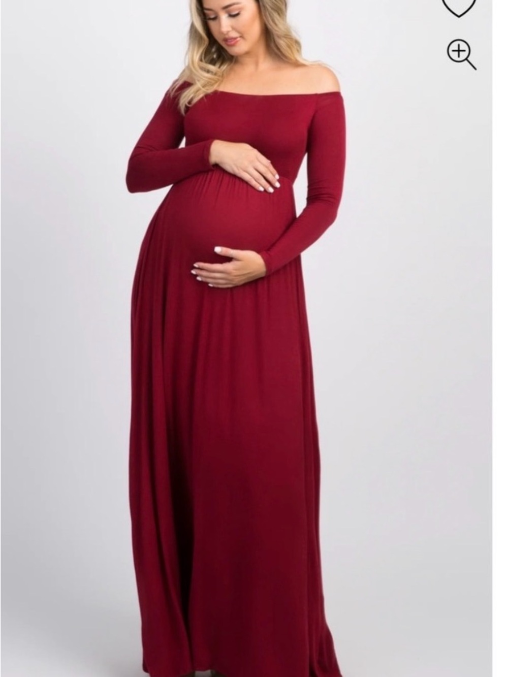 Burgundy Pinkblush Maternity Photoshoot Gown Size Small